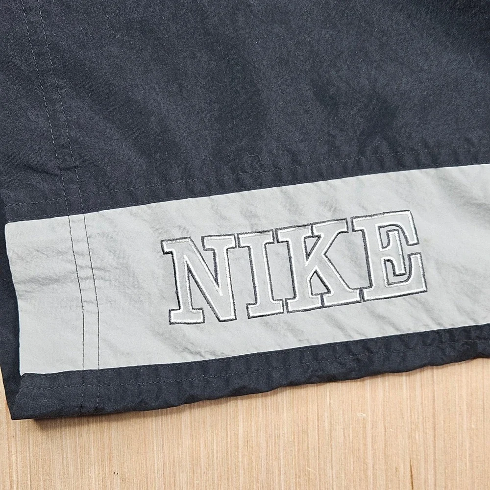 Vintage Y2K Nike Bowflex Athletic Shorts Men XXL Black Gray Gym Workout Training